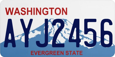 WA license plate AYJ2456