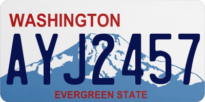 WA license plate AYJ2457