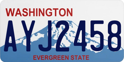 WA license plate AYJ2458