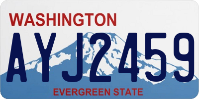 WA license plate AYJ2459