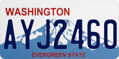 WA license plate AYJ2460