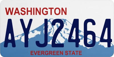 WA license plate AYJ2464