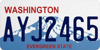 WA license plate AYJ2465