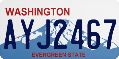 WA license plate AYJ2467