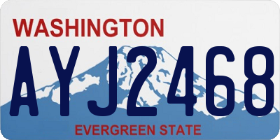 WA license plate AYJ2468