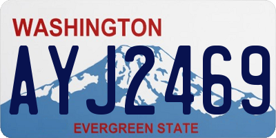 WA license plate AYJ2469