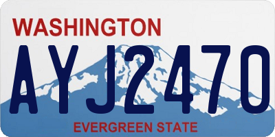 WA license plate AYJ2470
