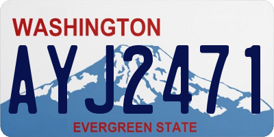 WA license plate AYJ2471