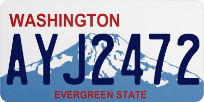 WA license plate AYJ2472