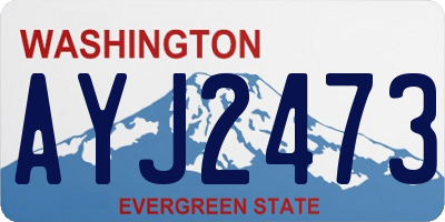 WA license plate AYJ2473