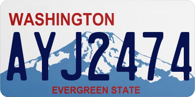 WA license plate AYJ2474