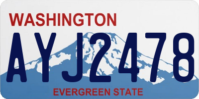 WA license plate AYJ2478