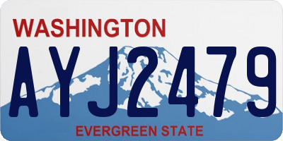 WA license plate AYJ2479