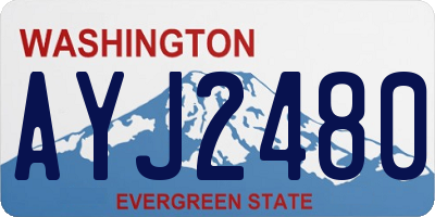 WA license plate AYJ2480