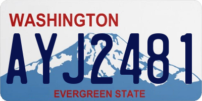 WA license plate AYJ2481