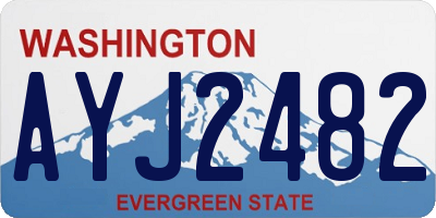 WA license plate AYJ2482