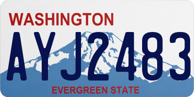 WA license plate AYJ2483