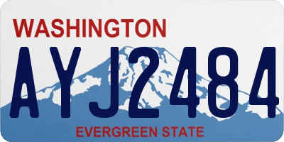 WA license plate AYJ2484