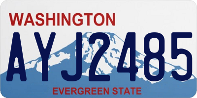 WA license plate AYJ2485