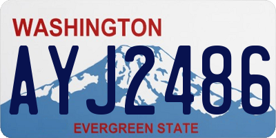 WA license plate AYJ2486