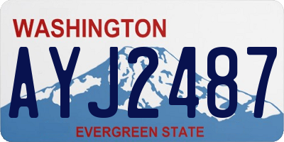 WA license plate AYJ2487