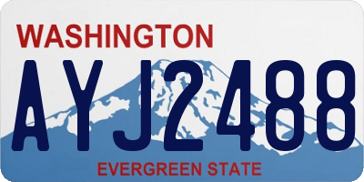 WA license plate AYJ2488