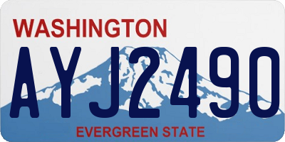 WA license plate AYJ2490