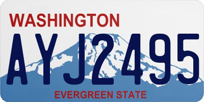 WA license plate AYJ2495