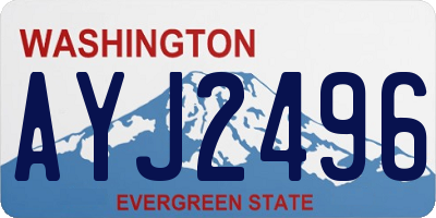 WA license plate AYJ2496