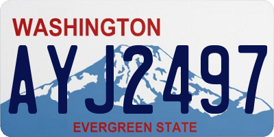 WA license plate AYJ2497