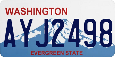 WA license plate AYJ2498