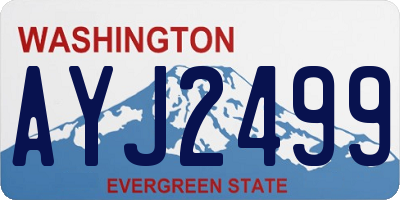WA license plate AYJ2499