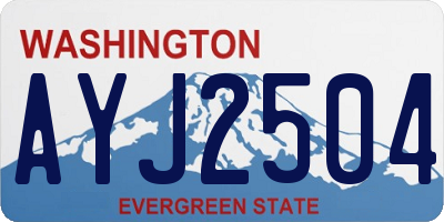 WA license plate AYJ2504
