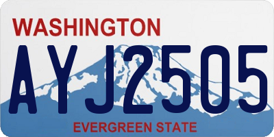 WA license plate AYJ2505