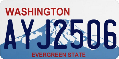 WA license plate AYJ2506