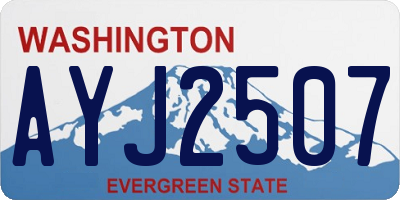 WA license plate AYJ2507