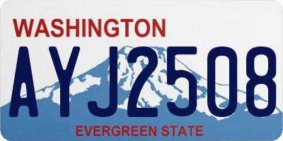 WA license plate AYJ2508