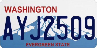 WA license plate AYJ2509