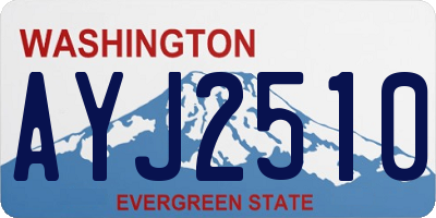 WA license plate AYJ2510