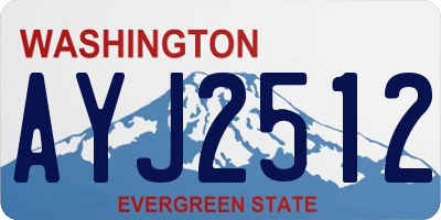 WA license plate AYJ2512