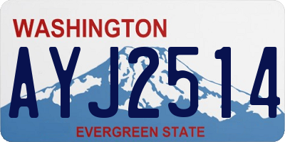 WA license plate AYJ2514