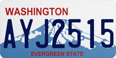 WA license plate AYJ2515