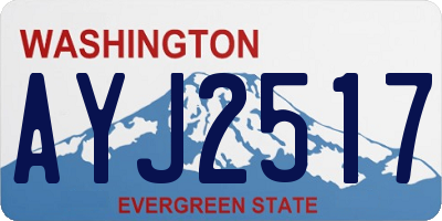 WA license plate AYJ2517