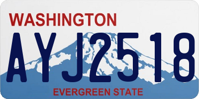 WA license plate AYJ2518