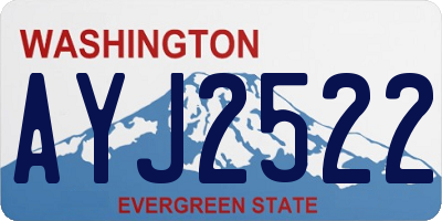 WA license plate AYJ2522