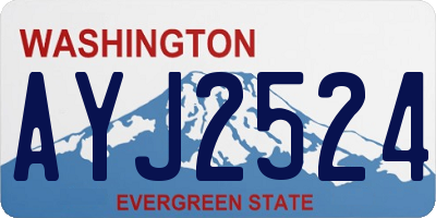 WA license plate AYJ2524
