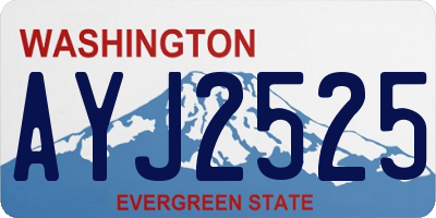 WA license plate AYJ2525