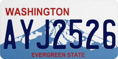 WA license plate AYJ2526