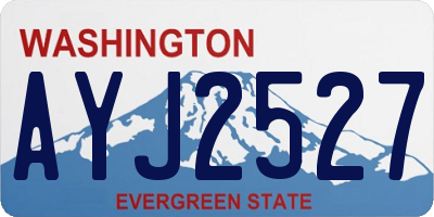 WA license plate AYJ2527