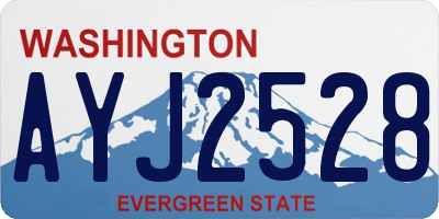 WA license plate AYJ2528